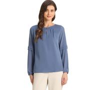 Allegra K Women's Work Office Chiffon Shirt Semi Sheer Long Sleeves Keyhole Neck Elegant Blouse Top Blue L