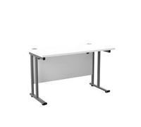 Allegro 1200 X 600 Rectangular Cantilever Workstation White/Silver