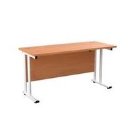 Allegro 1400 X 600 Rectangular Cantilever Workstation Beech/White