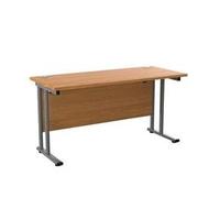 Allegro 1400 X 600 Rectangular Cantilever Workstation Oak/White