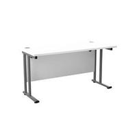 Allegro 1400 X 600 Rectangular Cantilever Workstation White/Silver