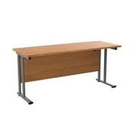 Allegro 1600 X 600 Rectangular Cantilever Workstation Oak/Silver#