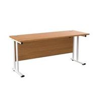 Allegro 1600 X 600 Rectangular Cantilever Workstation Oak/White