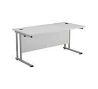 Allegro 1600 X 800 Rectangular Cantilever Workstation White/SIlver