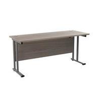 Allegro 1600x600 Cantilever Workstation-Grey Oak/Silver/TWU1660RECGOSV