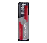 Allegro Combs Rat Tail Combs XL Pintail Metal Tail Separation Combs Aluminum Combs Stitch Combs Braids 2 Piece Combs (Red)