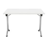 Allegro Folding Table 1200x700 Silver Frame White top Ref OUFT1270SVWH