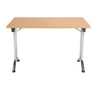 Allegro Folding Table 1200x800 Chrome Frame Beech top OUFT1280CRBE2