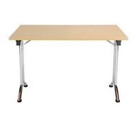 Allegro Folding Table 1200x800 Chrome Frame Oak Top Ref OUFT1280CRNO