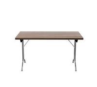 Allegro Folding Table 1400x700 Chrome/Dark Walnut top Ref OUFT1470CRDW