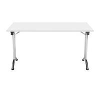 Allegro Folding Table 1400x700 Chrome Frame White top Ref OUFT1470CRWH