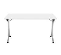 Allegro Folding Table 1400x700 Silver Frame White top Ref OUFT1470SVWH