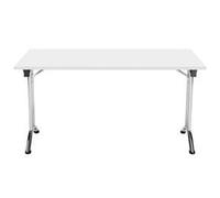 Allegro Folding Table 1400x800 Chrome Frame White top Ref OUFT1480CRWH