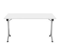 Allegro Folding Table 1400x800 Silver Frame White top Ref OUFT1480SVWH
