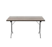Allegro Folding Table 1400x800 Silver/Grey Oak top Ref OUFT1480SVGO