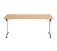 Allegro Folding Table 1600x700 Chrome Frame Beech top OUFT1670CRBE2