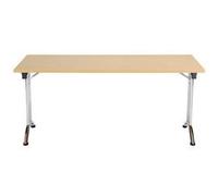 Allegro Folding Table 1600x700 Chrome Frame Oak Top Ref OUFT1670CRNO