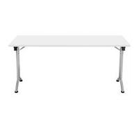 Allegro Folding Table 1600x700 Silver Frame White top Ref OUFT1670SVWH