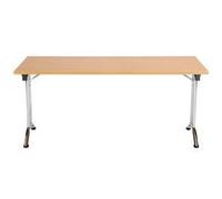 Allegro Folding Table 1600x800 Chrome Frame Beech top OUFT1680CRBE2