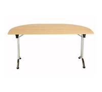 Allegro Folding Table 1600x800 Chrome Frame Oak Ref OUFT1680DENDCRNO