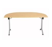 Allegro Folding Table 1600x800 Silver Frame Oak Ref OUFT1680DENDSVNO