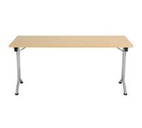 Allegro Folding Table 1600x800 Silver Frame Oak Top Ref OUFT1680SVNO