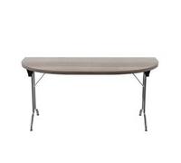 Allegro Folding Table 1600x800 Silver/Grey Oak Ref OUFT1680DENDSVGO