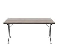 Allegro Folding Table 1600x800 Silver/Grey Oak top Ref OUFT1680SVGO