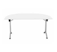 Allegro Folding Table 1600x800 Silver/White Ref OUFT1680DENDSVWH