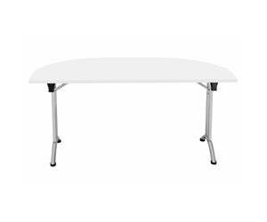 Allegro Folding Table 1600x800 Silver/White Ref OUFT1680DENDSVWH