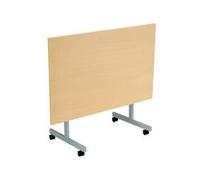 Allegro Tilting Table 1200 X 800 Silver Legs Oak Top Ref OETT1280SVNO