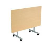 Allegro Tilting Table 1400 X 800 Silver Legs Oak Top Ref OETT1480SVNO