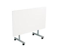 Allegro Tilting Table 1400x700 Silver Legs White Top Ref OETT1470SVWH