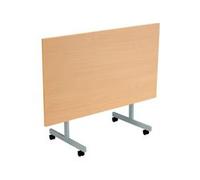 Allegro Tilting Table 1400x800 Silver Legs Beech Top Ref OETT1480SVBE2