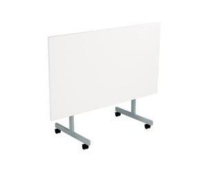 Allegro Tilting Table 1400x800 Silver Legs White Top Ref OETT1480SVWH