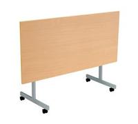 Allegro Tilting Table 1600x700 Silver Legs Beech Top Ref OETT1670SVBE2