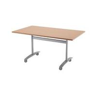 Allegro Tilting Table 1600x800 - Beech Top and Silver/Ref OTT1680SVBE2