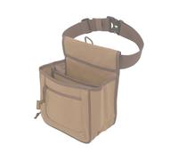 Allen Company Rival Double Compartment Shell Bag & 52 inch Waist Belt, Holds 50 Empty Hulls, Tan, Caramel Brown (Bags & Range_Trap & Skeet)