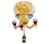 Allen Designs Happy Hour Clock (octopus with wine)