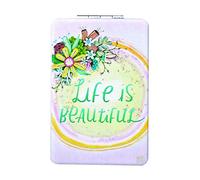 Allen Designs Mirror, Design Life Is Beautiful, Multi-Colour, 9.3 x 6.2 x 1.2 cm