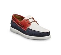 Allen Edmonds Men's Panama Boat Shoe, Red/White/Blue Leather, 11 UK