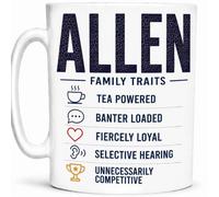 Allen Family Traits Surname Gift Mug