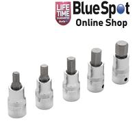 Blue Spot Tools 5pc 1/2" Hex Bit Set H7-H14 EVA Foam - 01507