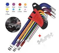 Allen Key Set Metric Ball Star End Hex Long Folding Wrench VOGREX Blue One Size