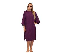 ALLEN & MATE 100% COTTON Adults Hooded Towel Poncho | Changing Robe with Hood for Beach, Swimming, Pool for Men & Women