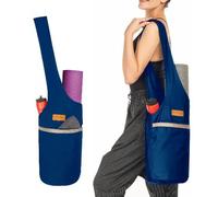 ALLEN & MATE 100% Cotton Canvas Yoga Mat Bag - Shoulder Strap Carrier Large Size Pocket Zipper Storage Yoga Bag Holds More Accessories & Pilates Mats