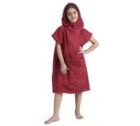 ALLEN & MATE 100% COTTON Kids Beach Poncho Towel - Oversized Quick Dry Swim Changing Robe with Hood & Pocket for Boys & Girls