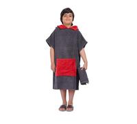 ALLEN & MATE 100% COTTON Kids Beach Poncho Towel - Oversized Quick Dry Swim Changing Robe with Hood & Pocket for Boys & Girls