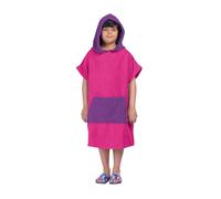 ALLEN & MATE 100% COTTON Kids Beach Poncho Towel - Quick Dry Swim Changing Robe with Hood & Pocket for Boys & Girls
