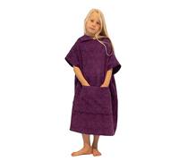 ALLEN & MATE 100% COTTON Kids Beach Poncho Towel - Quick Dry Swim Changing Robe with Hood & Pocket for Boys & Girls